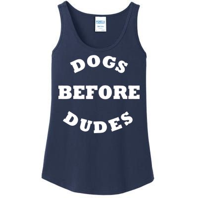 Dogs Before Dudes Funny Saying Ladies Essential Tank