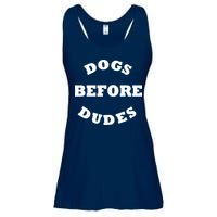 Dogs Before Dudes Funny Saying Ladies Essential Flowy Tank