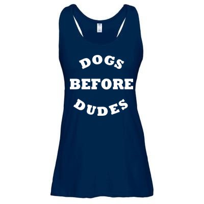 Dogs Before Dudes Funny Saying Ladies Essential Flowy Tank