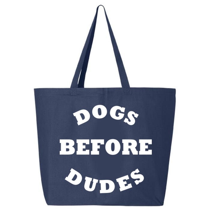 Dogs Before Dudes Funny Saying 25L Jumbo Tote