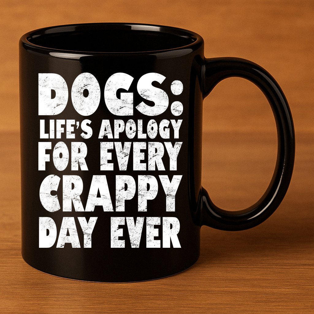 Dogs Life's Apology For Every Crappy Day Ever 11oz C Handle Ceramic Mug