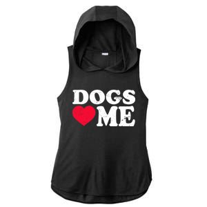 Dogs Love Me Ladies PosiCharge Tri-Blend Wicking Draft Hoodie Tank