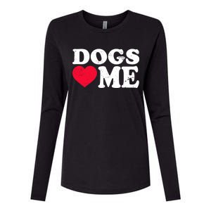 Dogs Love Me Womens Cotton Relaxed Long Sleeve T-Shirt