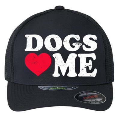 Dogs Love Me Flexfit Unipanel Trucker Cap
