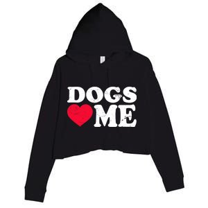 Dogs Love Me Crop Fleece Hoodie