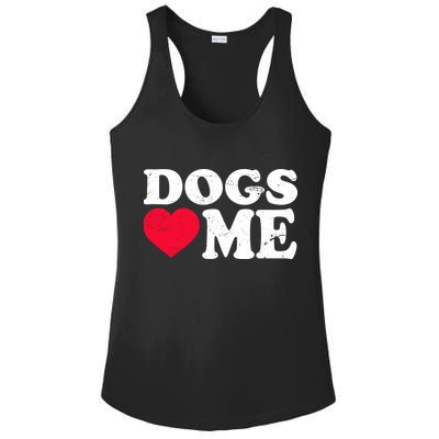 Dogs Love Me Ladies PosiCharge Competitor Racerback Tank