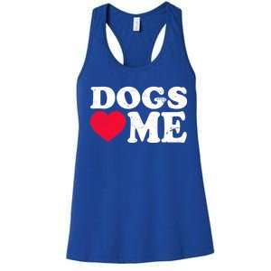 Dogs Love Me Women's Racerback Tank