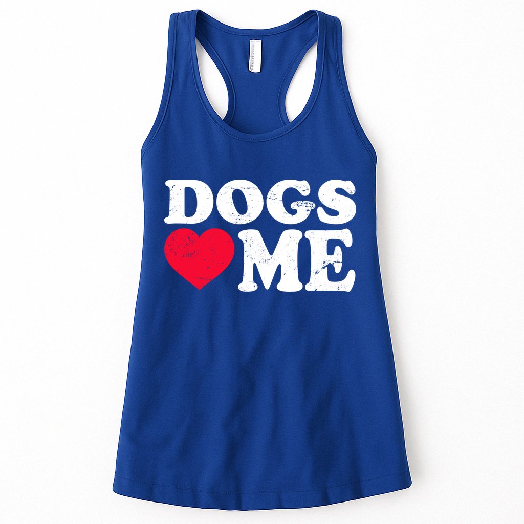 Dogs Love Me Womens Tank Top