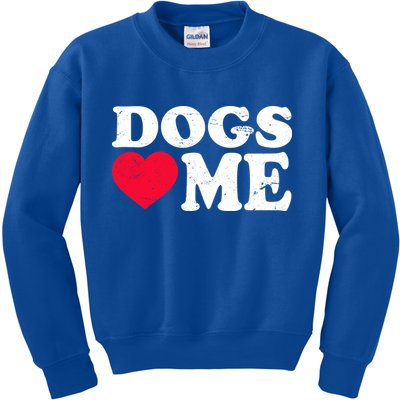 Dogs Love Me Kids Sweatshirt
