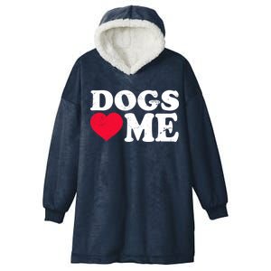 Dogs Love Me Hooded Wearable Blanket