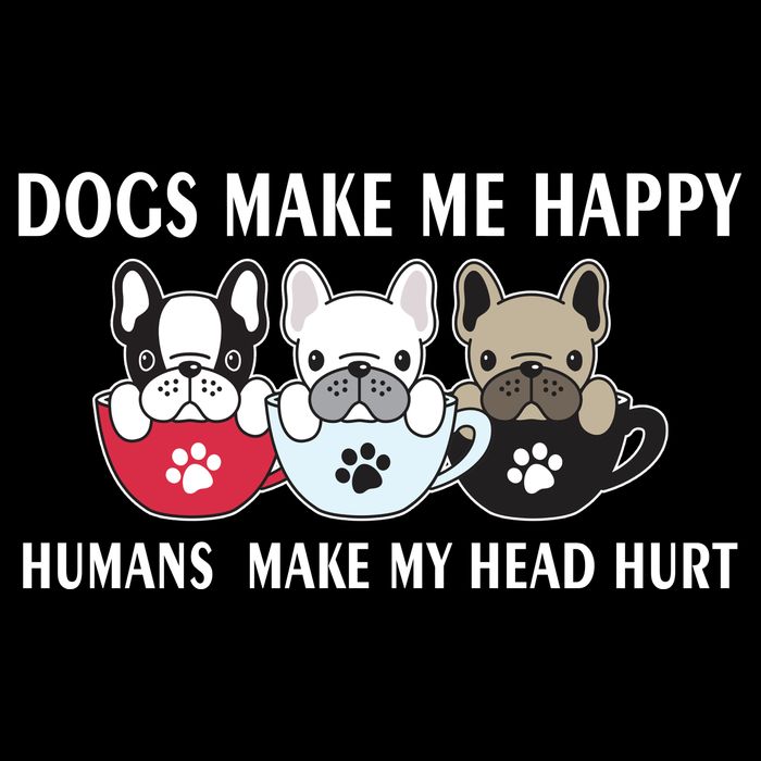 Dogs Make Me Happy Humans Make My Head Hurt Cooling Performance Crew T-Shirt