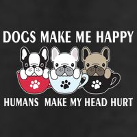 Dogs Make Me Happy Humans Make My Head Hurt Adult Drive Performance Visor