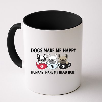 Dogs Make Me Happy Humans Make My Head Hurt Mug
