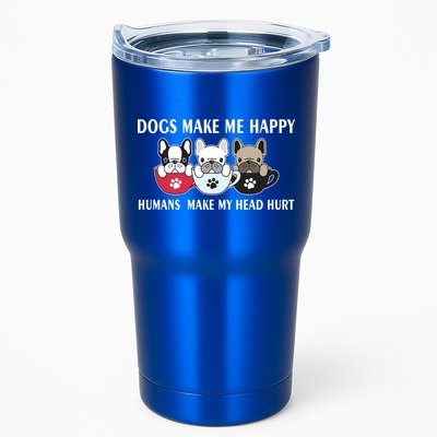 Dogs Make Me Happy Humans Make My Head Hurt Tumbler