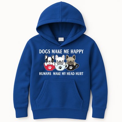 Dogs Make Me Happy Humans Make My Head Hurt Kids Hoodie