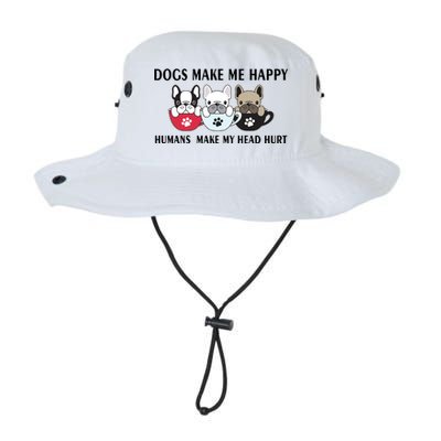 Dogs Make Me Happy Humans Make My Head Hurt Legacy Cool Fit Booney Bucket Hat