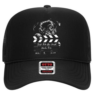 Dogs Rule The World Cute Director  High Crown Mesh Back Trucker Hat