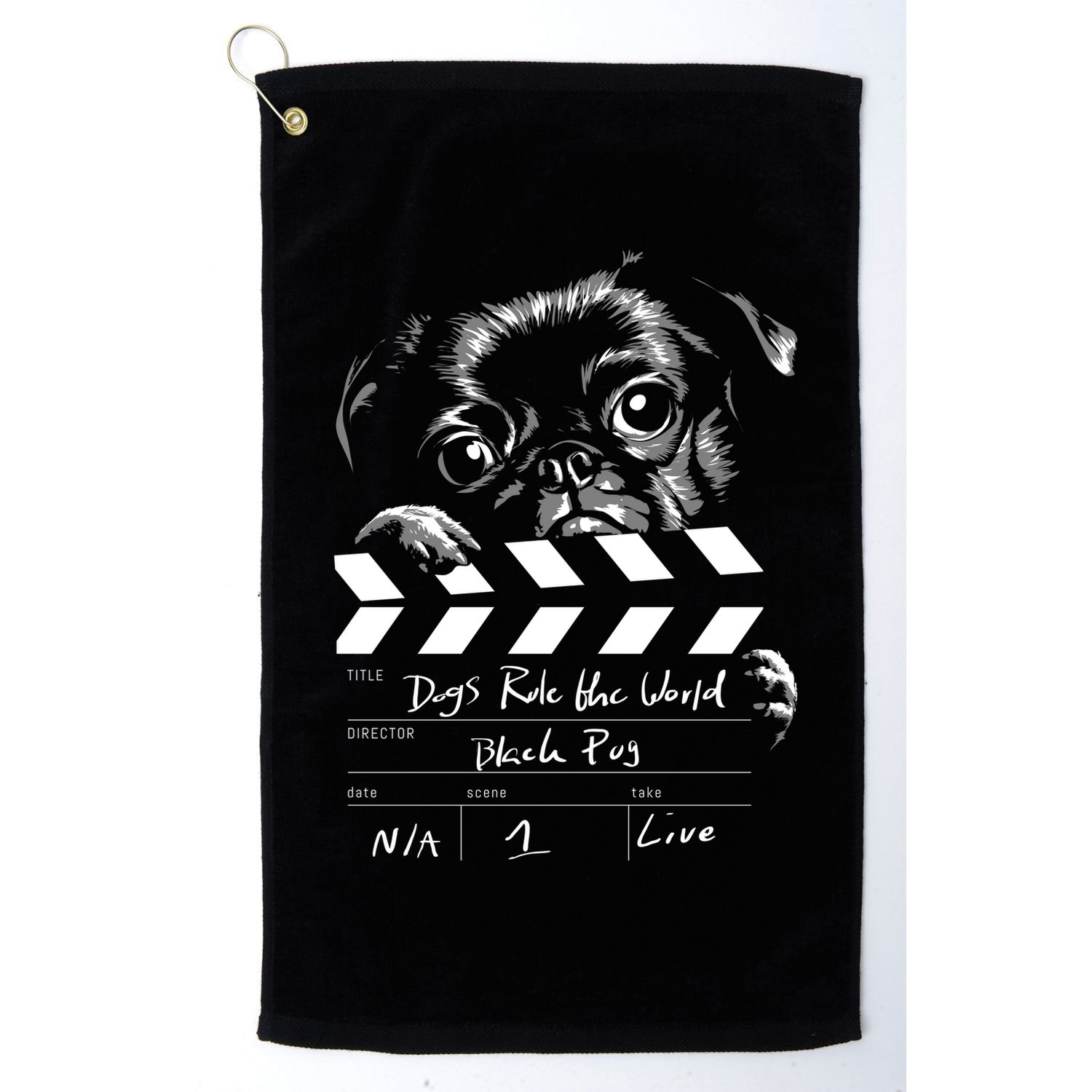 Dogs Rule The World Cute Director  Golf Towel