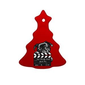 Dogs Rule The World Cute Director  Ceramic Tree Ornament