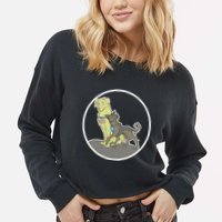 Dogs Steve N Tony Cropped Pullover Crew