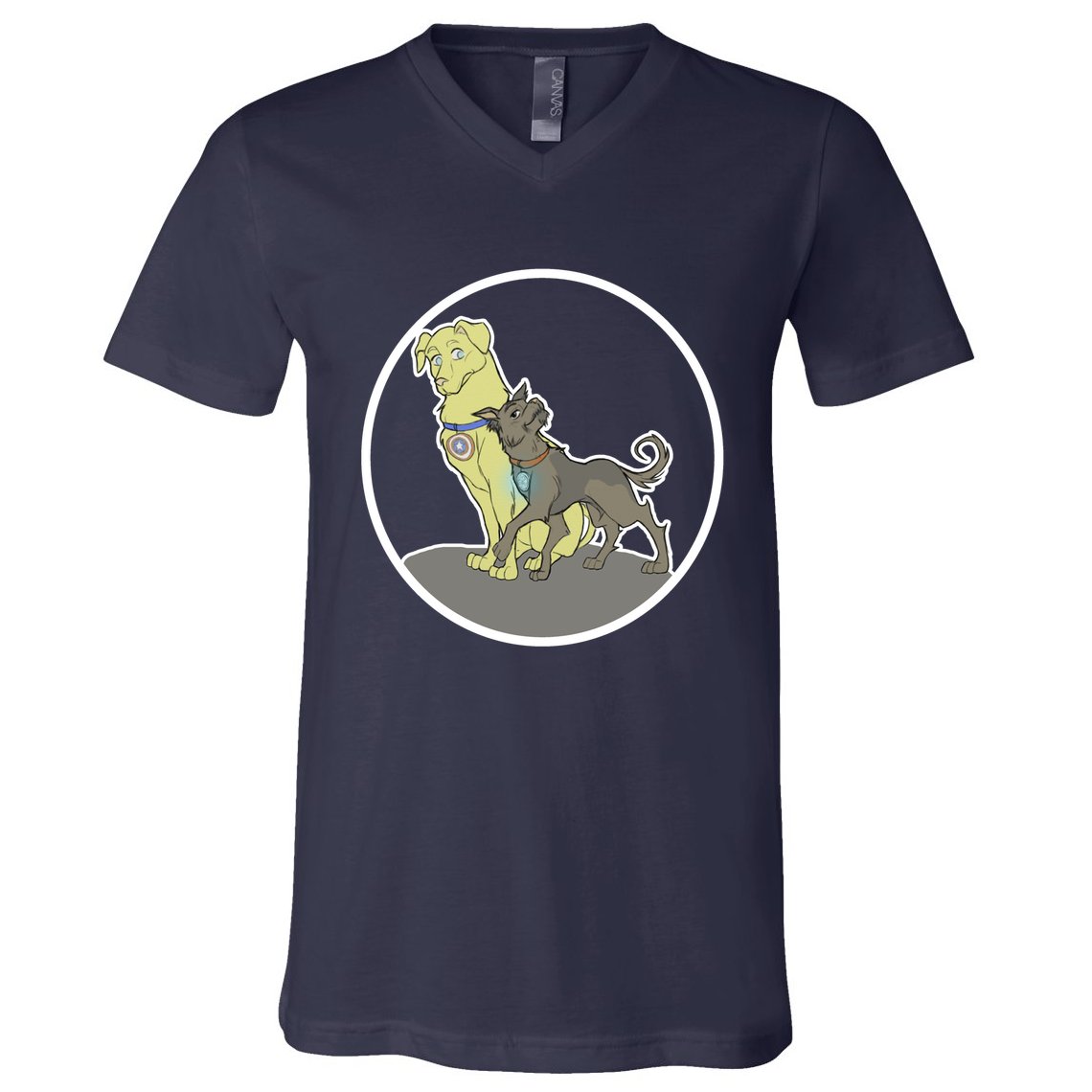 Dogs Steve N Tony V-Neck T-Shirt