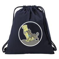 Dogs Steve N Tony Drawstring Bag