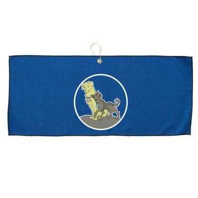 Dogs Steve N Tony Large Microfiber Waffle Golf Towel