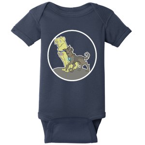 Dogs Steve N Tony Baby Bodysuit