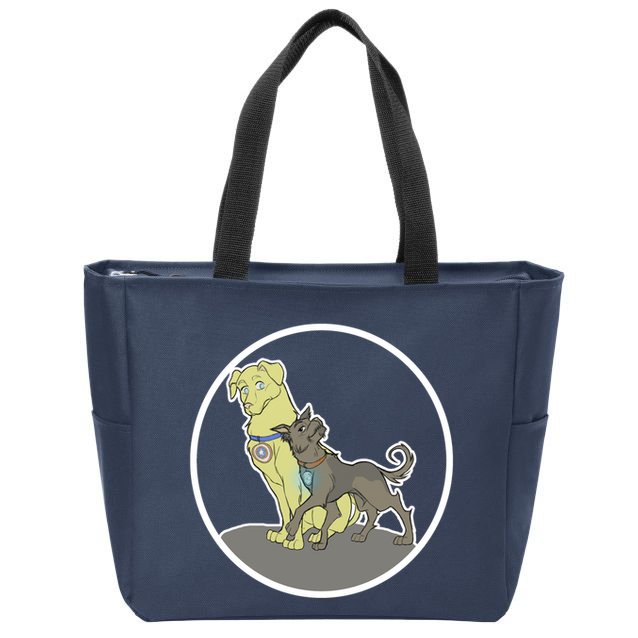Dogs Steve N Tony Zip Tote Bag