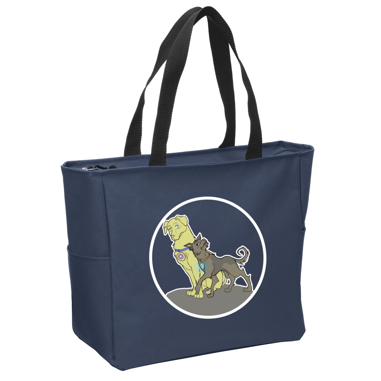 Dogs Steve N Tony Zip Tote Bag
