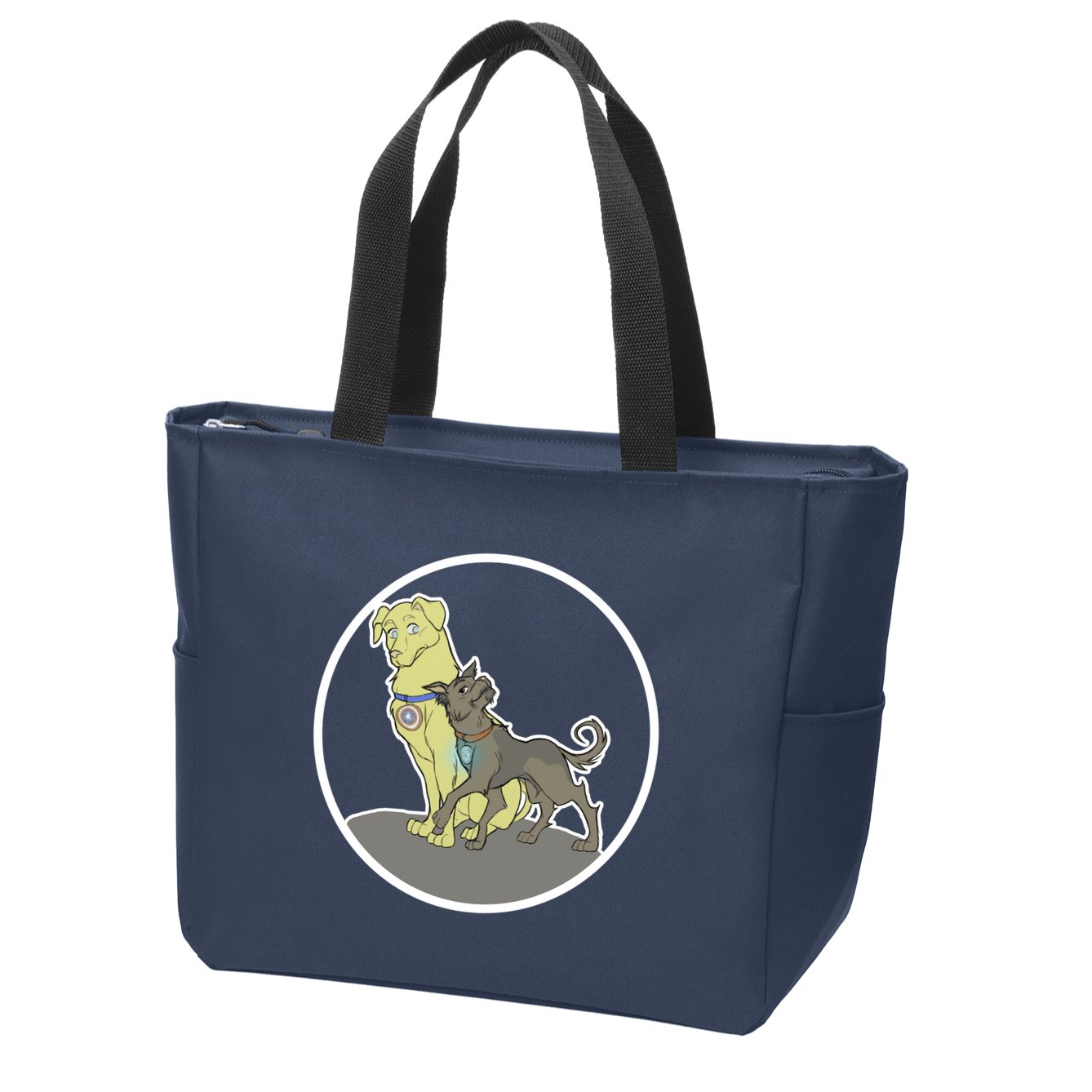 Dogs Steve N Tony Zip Tote Bag