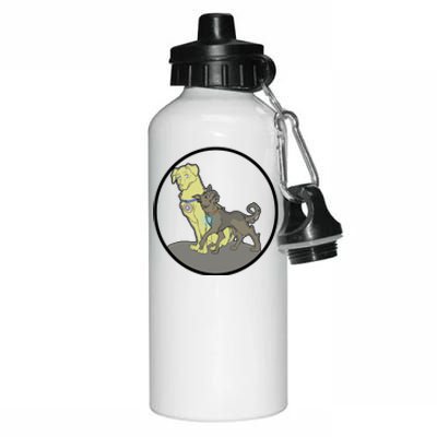 Dogs Steve N Tony Aluminum Water Bottle