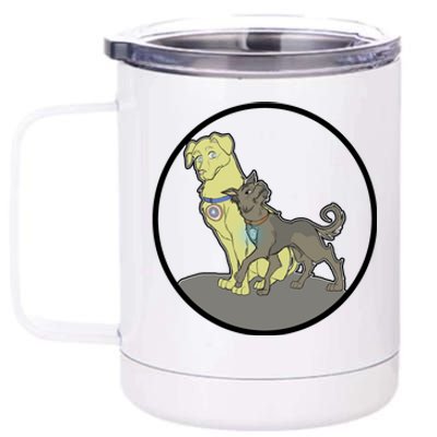 Dogs Steve N Tony 12 oz Stainless Steel Tumbler Cup