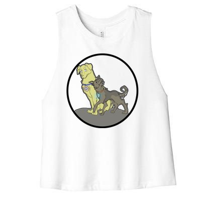 Dogs Steve N Tony Women's Racerback Cropped Tank