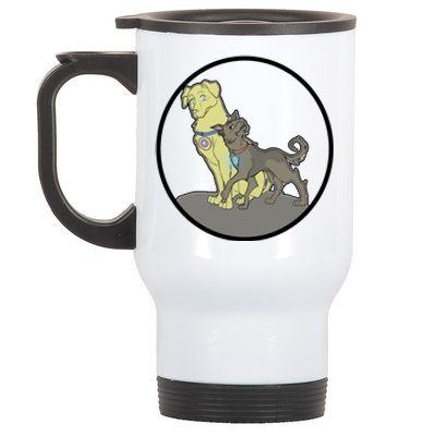 Dogs Steve N Tony Stainless Steel Travel Mug