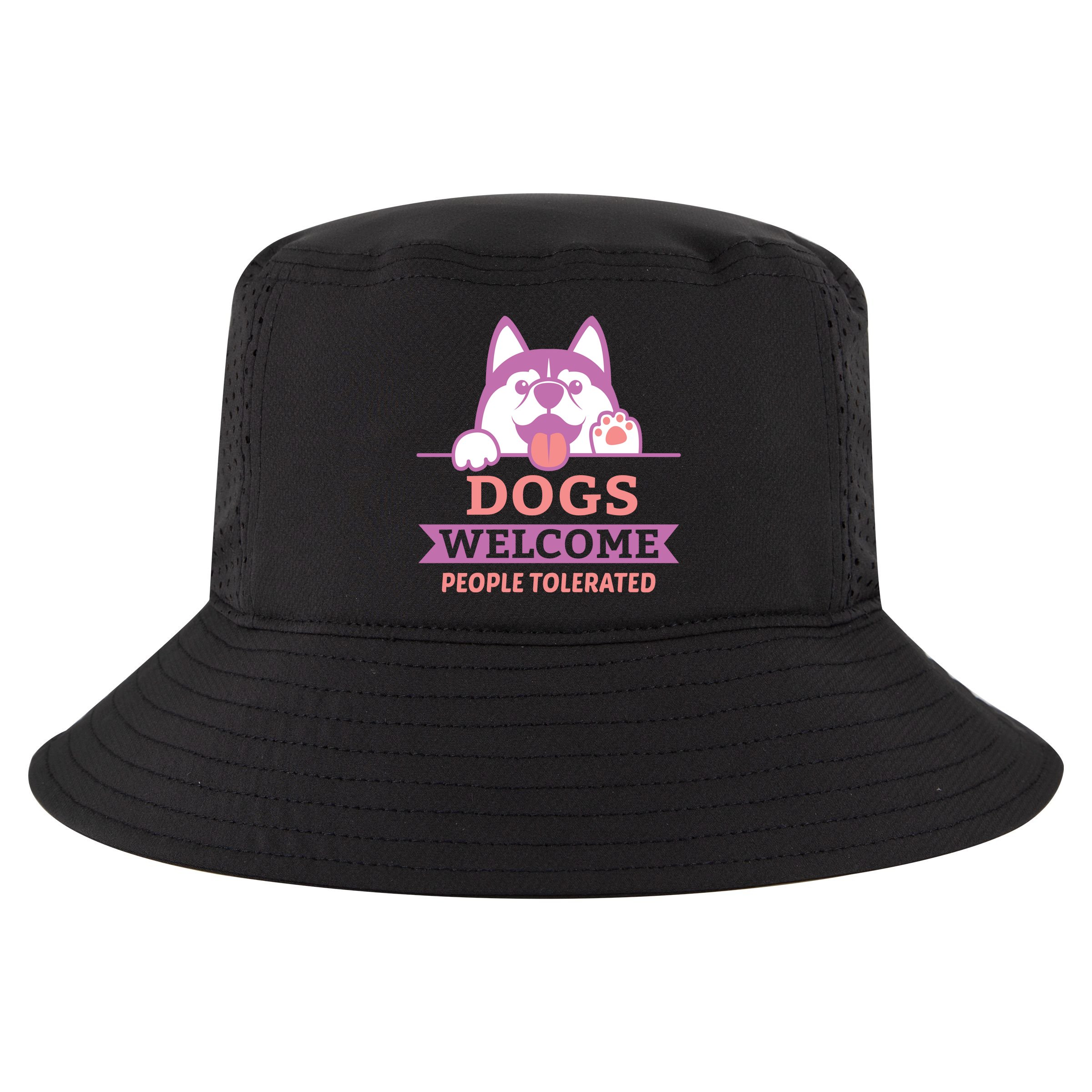 Dogs Welcome People Tolerated Cool Comfort Performance Bucket Hat