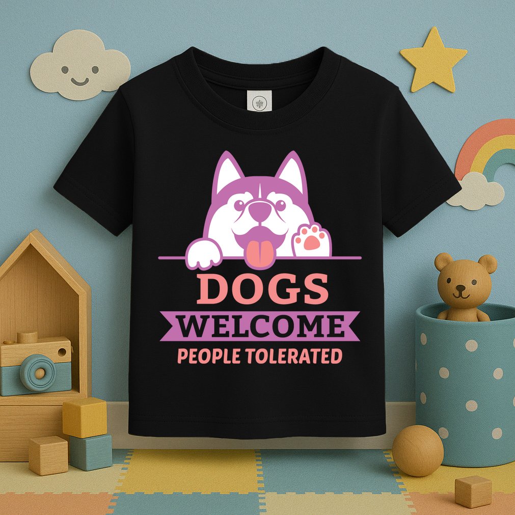 Dogs Welcome People Tolerated Toddler T-Shirt