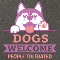 Dogs Welcome People Tolerated Cotton Canvas Backpack