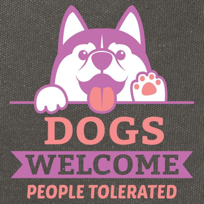Dogs Welcome People Tolerated Cotton Canvas Backpack