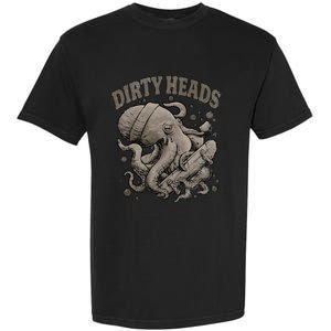 Dirty Octopus Heads With Skateboard Music Lover Garment-Dyed Heavyweight T-Shirt