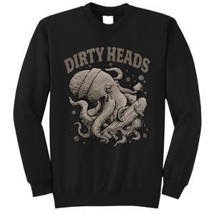 Dirty Octopus Heads With Skateboard Music Lover Sweatshirt