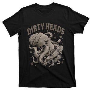 Dirty Octopus Heads With Skateboard Music Lover T-Shirt