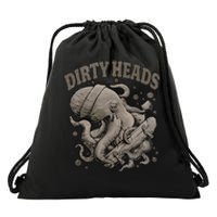 Dirty Octopus Heads With Skateboard Music Lover Drawstring Bag