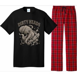 Dirty Octopus Heads With Skateboard Music Lover Pajama Set