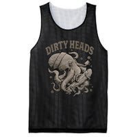 Dirty Octopus Heads With Skateboard Music Lover Mesh Reversible Basketball Jersey Tank