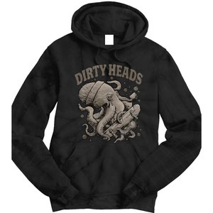 Dirty Octopus Heads With Skateboard Music Lover Tie Dye Hoodie