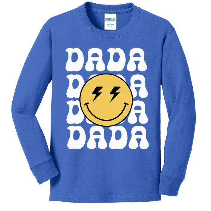 Dada One Happy Dude Birthday Theme Family Matching Kids Long Sleeve Shirt