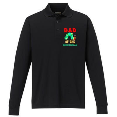 Dad Of Hungry Caterpillar Performance Long Sleeve Polo