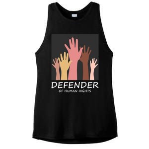 Defender Of Human Rights Ladies PosiCharge Tri-Blend Wicking Tank