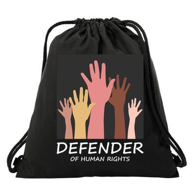 Defender Of Human Rights Drawstring Bag